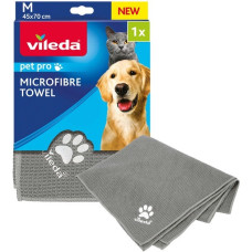 Vileda Pet Pro Microfaser-Handtuch M(grau, Größe M, 45 x 70cm)