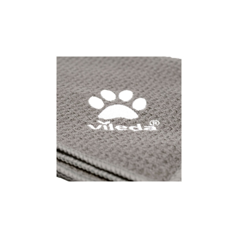 Vileda Pet Pro Microfaser-Handtuch M(grau, Größe M, 45 x 70cm)