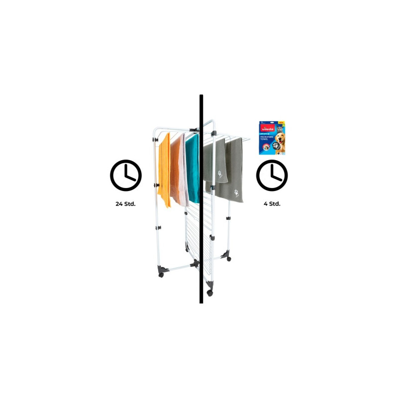 Vileda Pet Pro Microfaser-Handtuch XL(grau, Größe XL, 65 x 100cm)