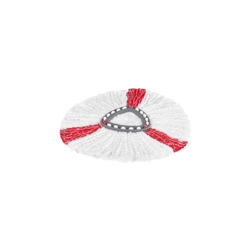 Vileda Turbo 2in1 Wischkopf, Bodenwischer(weiß/rot, für Wischmop EasyWring & Clean)