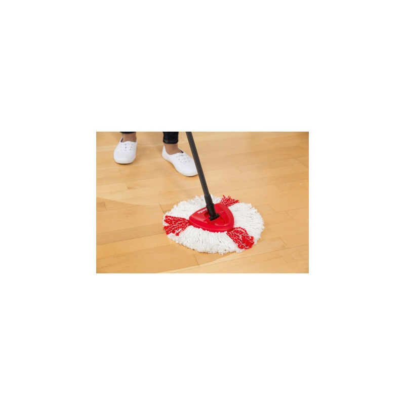 Vileda Turbo EasyWring & Clean Wischmop Komplettset, Bodenwischer(schwarz/rot, inkl. Classic Ersatzkopf)