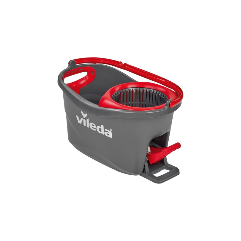 Vileda Turbo EasyWring & Clean Wischmop Komplettset, Bodenwischer(schwarz/rot, inkl. Classic Ersatzkopf)