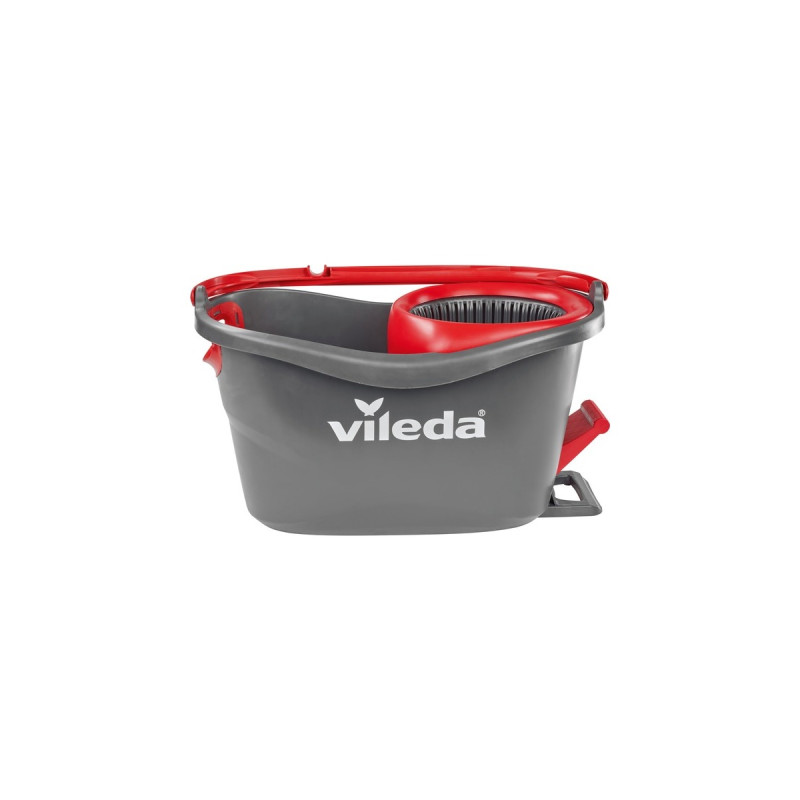 Vileda Turbo EasyWring & Clean Wischmop Komplettset, Bodenwischer(schwarz/rot, inkl. Classic Ersatzkopf)
