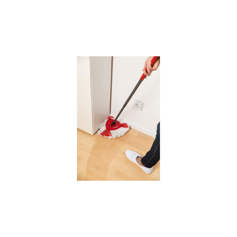 Vileda Turbo EasyWring & Clean Wischmop Komplettset, Bodenwischer(schwarz/rot, inkl. Classic Ersatzkopf)