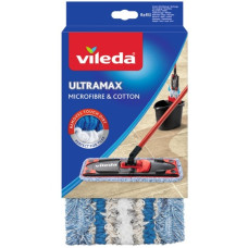 Vileda ULTRAMAX Ersatz-Wischbezug Microfibre & Cotton, extra feucht(für Ultramat 2in1 Flachwischer)
