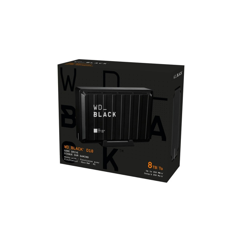 WD Black D10 Game Drive 8 TB, Externe Festplatte(schwarz, Micro-USB-B 3.2 Gen 1 (5 Gbit/s))