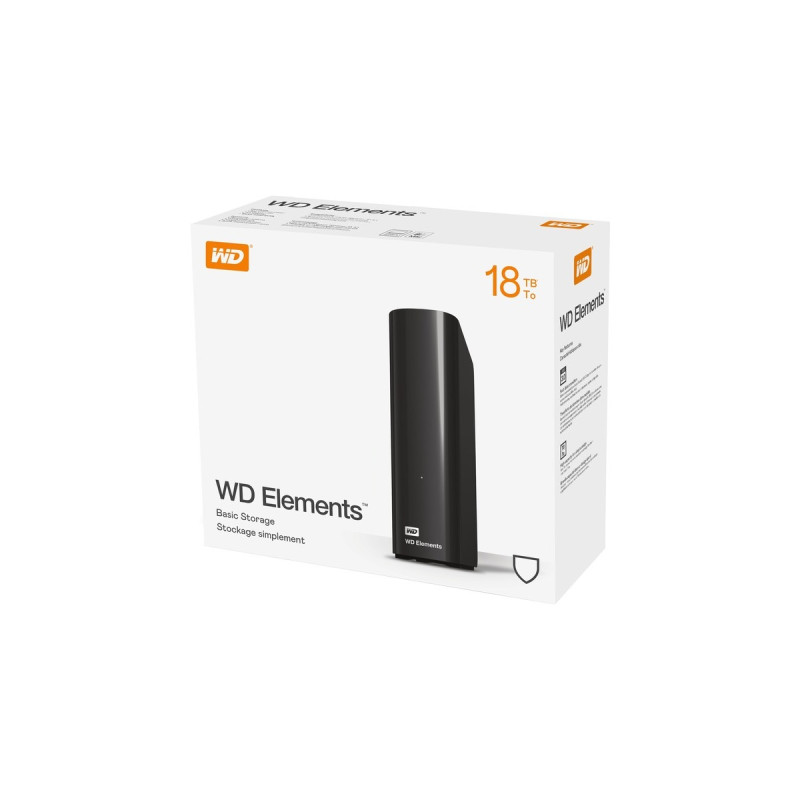 WD Elements Desktop 18 TB, Externe Festplatte(schwarz, Micro-USB-B 3.2 Gen 1 (5 Gbit/s))