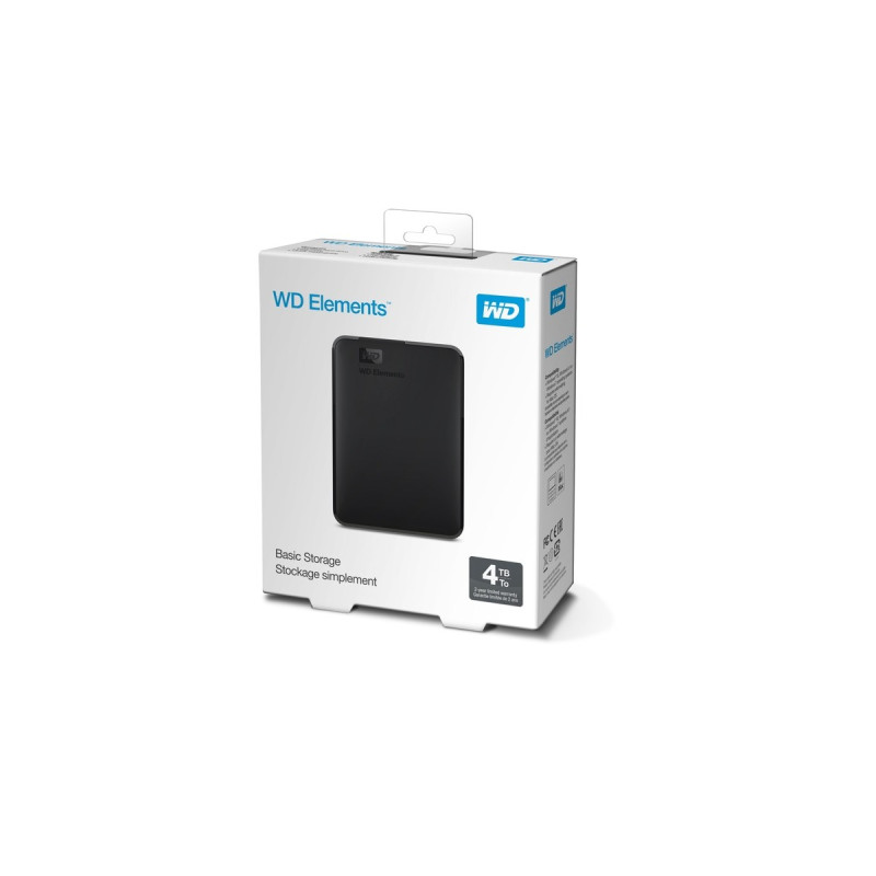 WD Elements Portable 4 TB, Externe Festplatte(schwarz, Micro-USB-B 3.2 Gen 1 (5 Gbit/s))