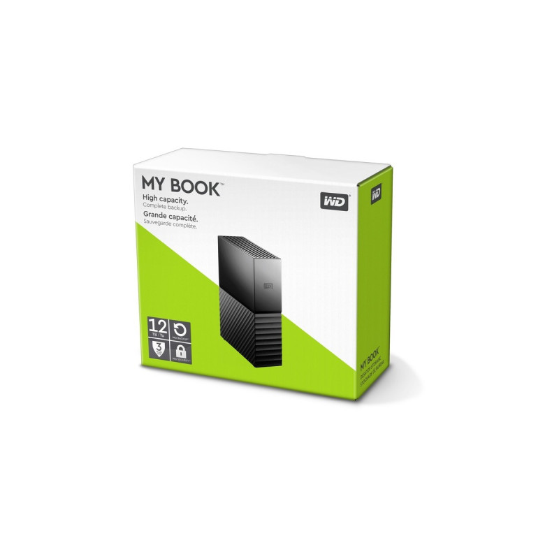 WD My Book 12 TB, Externe Festplatte(schwarz, Micro-USB-B 3.2 Gen 1 (5 Gbit/s))