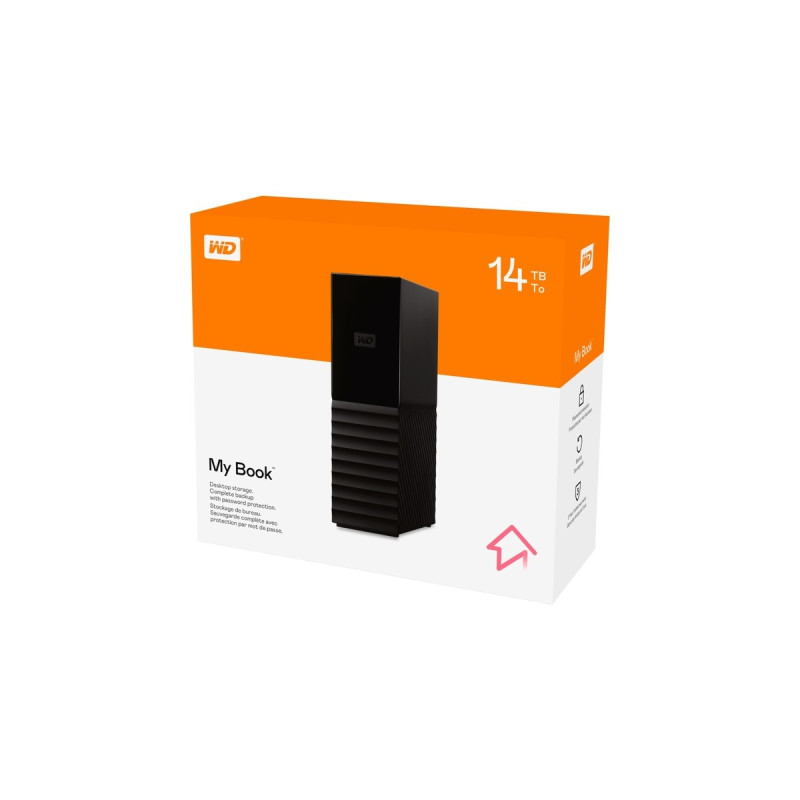 WD My Book 14 TB, Externe Festplatte(schwarz, Micro-USB-B 3.2 Gen 1 (5 Gbit/s))