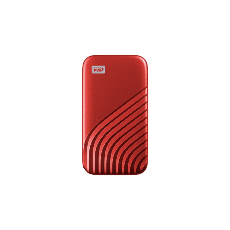 WD My Passport SSD 2 TB, Externe SSD(rot, USB-C 3.2 Gen 2 (10 Gbit/s))