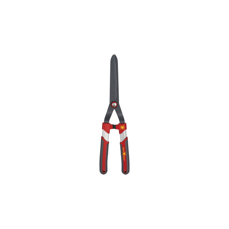 WOLF-Garten Heckenschere HS-WP, mit Wellenschliff(rot/grau, Alu-Griffe)