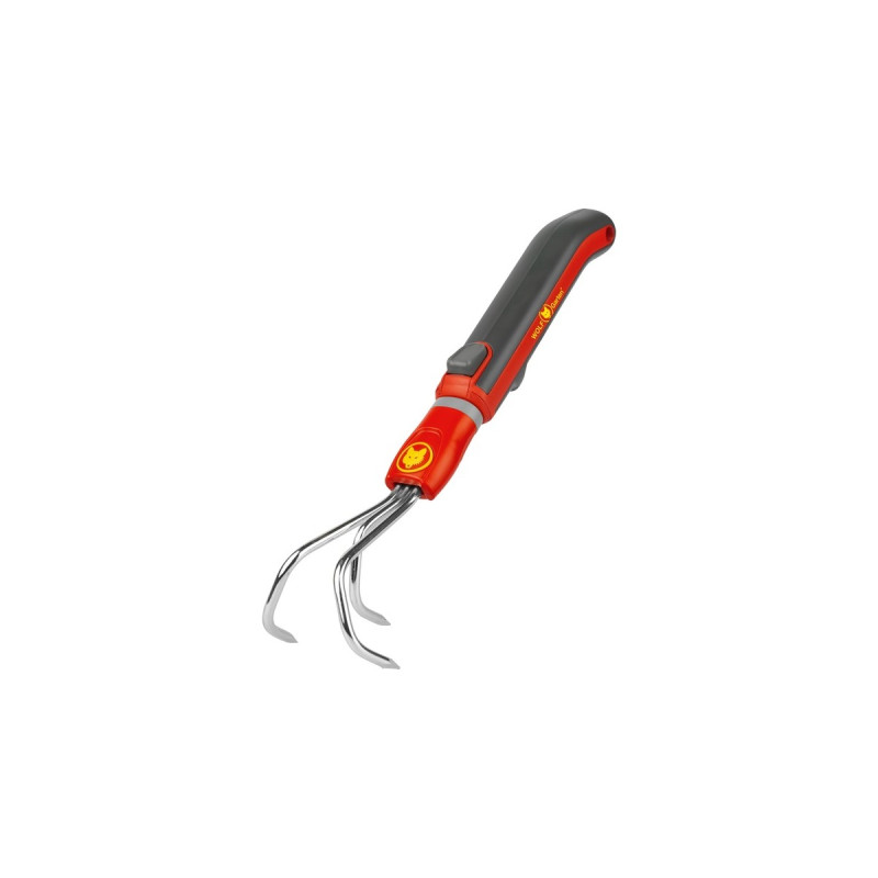 WOLF-Garten Kleingrubber mit Stiel LA-M /ZM 015, Handgrubber(rot/gelb, 7cm)
