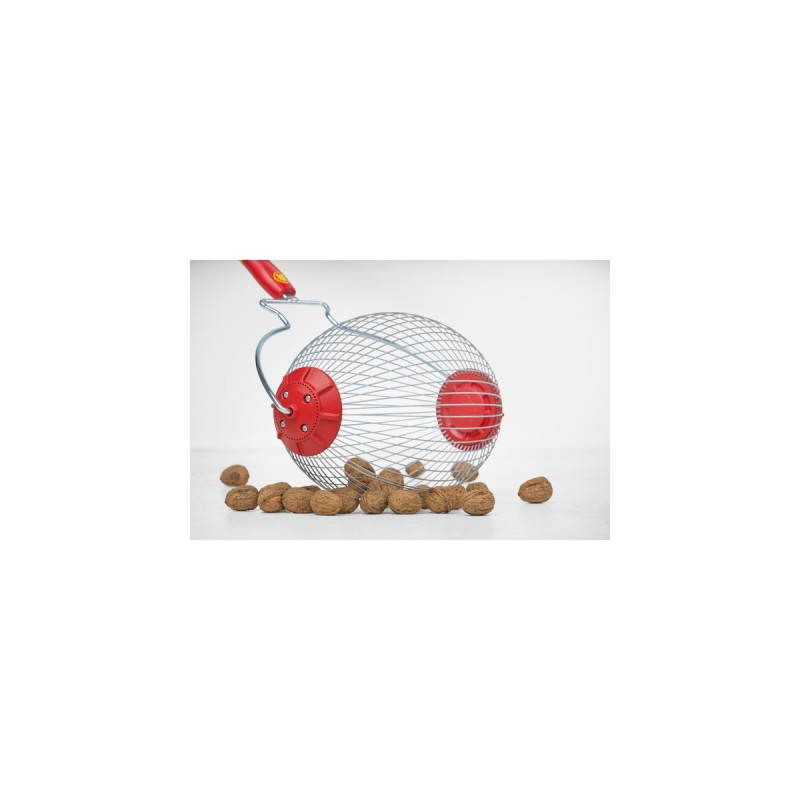 WOLF-Garten Roll-Obstsammler FC-MS, Behälter für Nüsse, Obstpflücker(rot)