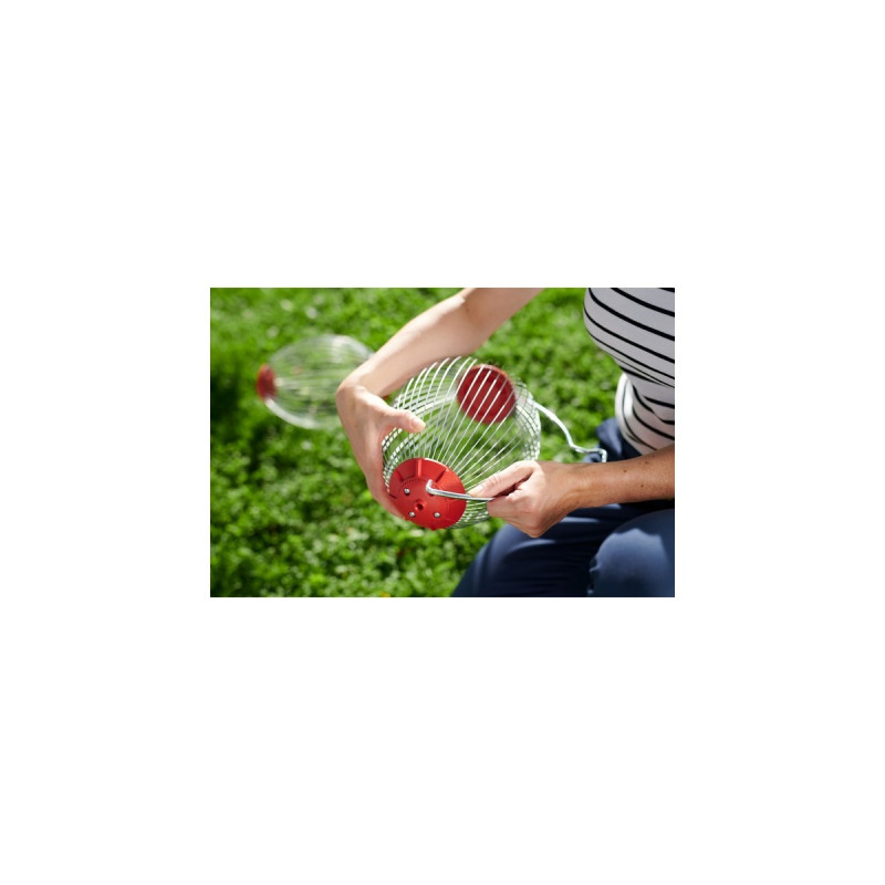 WOLF-Garten Roll-Obstsammler FC-MS, Behälter für Nüsse, Obstpflücker(rot)