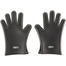 Weber 7017 Silikon-Grillhandschuhe(schwarz, Größe 9)