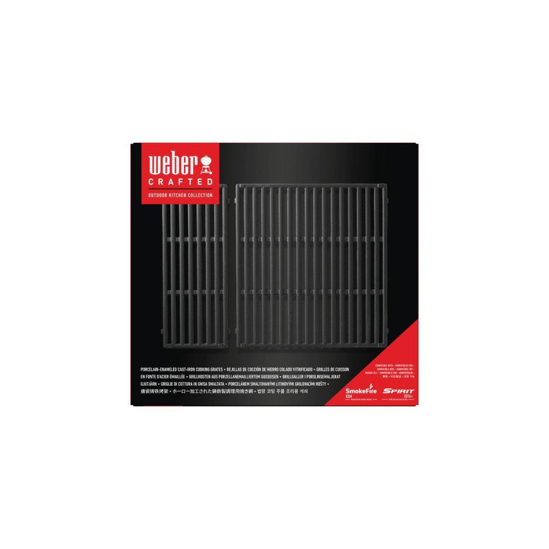 Weber CRAFTED Grillroste 7856, für Spirit 300 und SmokeFire EX4(aus porzellanemailliertem Gusseisen)