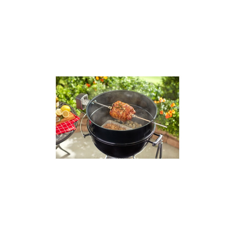 Weber Drehspieß 7494 für Holzkohlegrills mit Ø 57cm, Grillspieß(schwarz/silber)