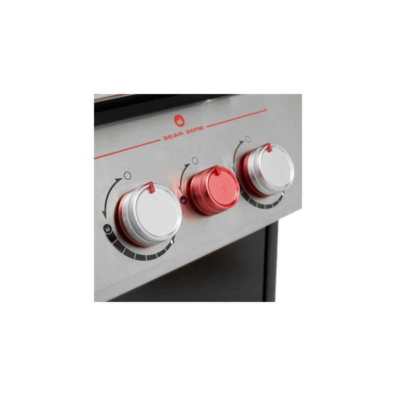 Weber Gasgrill Genesis E-325s(schwarz/edelstahl, mit CRAFTED Basis-Rahmen und Sear Zone)