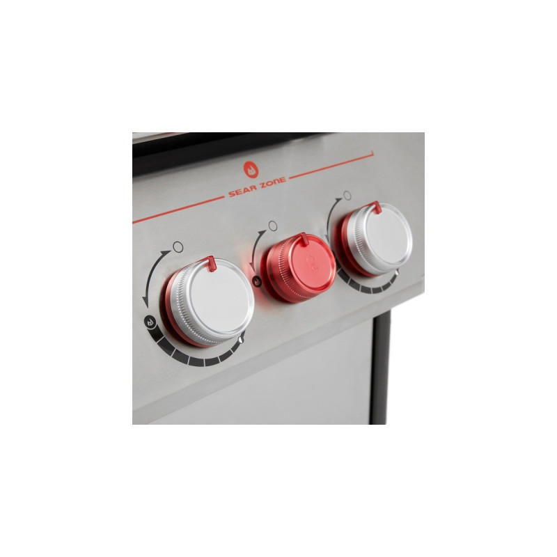 Weber Gasgrill Genesis E-335(schwarz/edelstahl, mit CRAFTED Basis-Rahmen und Sear Zone)