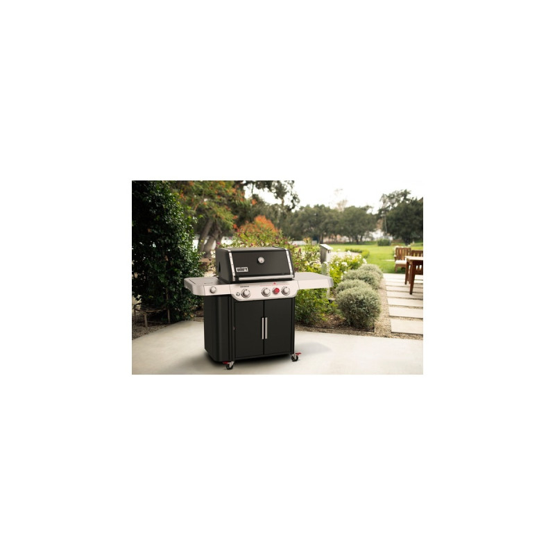 Weber Gasgrill Genesis E-335(schwarz/edelstahl, mit CRAFTED Basis-Rahmen und Sear Zone)