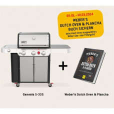 Weber Gasgrill Genesis S-335(edelstahl, mit CRAFTED Basis-Rahmen und Sear Zone)