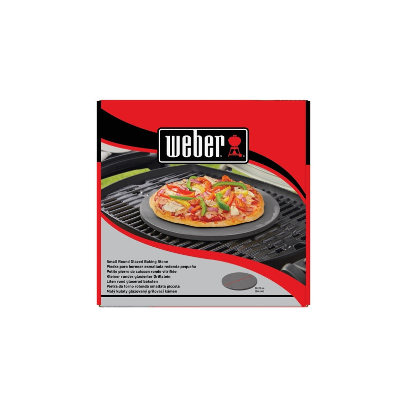 Weber Glasierter Pizzastein 18413, Ø ca. 26cm(grau)