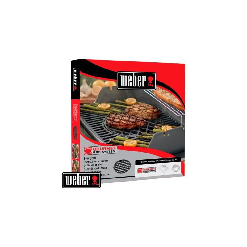 Weber Gourmet BBQ System Sear Grate 8834, Grillrost(schwarz, zum scharfen Anbraten)