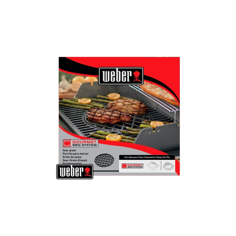 Weber Gourmet BBQ System Sear Grate 8834, Grillrost(schwarz, zum scharfen Anbraten)