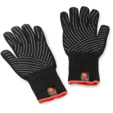 Weber Grillhandschuhe 6670 mit Silikon-Griffflächen, L/XL(schwarz, 2 Stück)