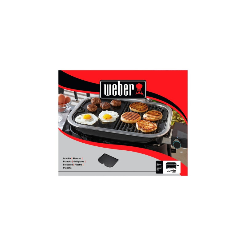Weber Grillplatte 6611, für Lumin Compact Elektrogrill(schwarz)