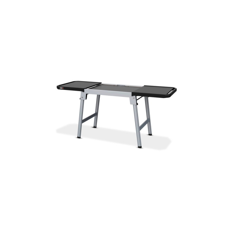 Weber Grilltisch 3400154, ausziehbar, universell einsetzbar(grau/schwarz, für SLATE, Lumin, Pulse uvm.)