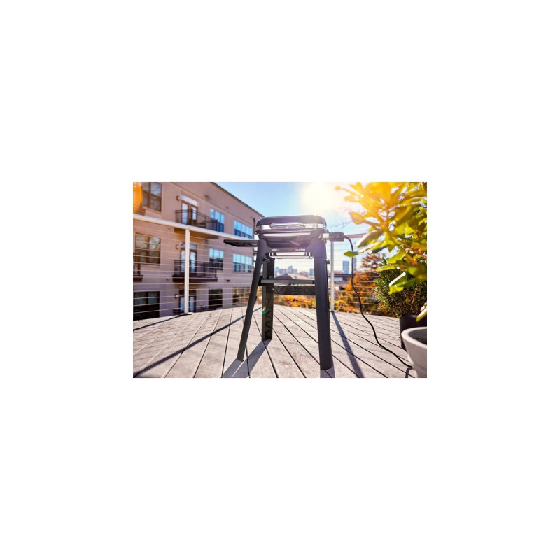 Weber Lumin Compact Elektrogrill mit Stand(schwarz, 2.200 Watt)