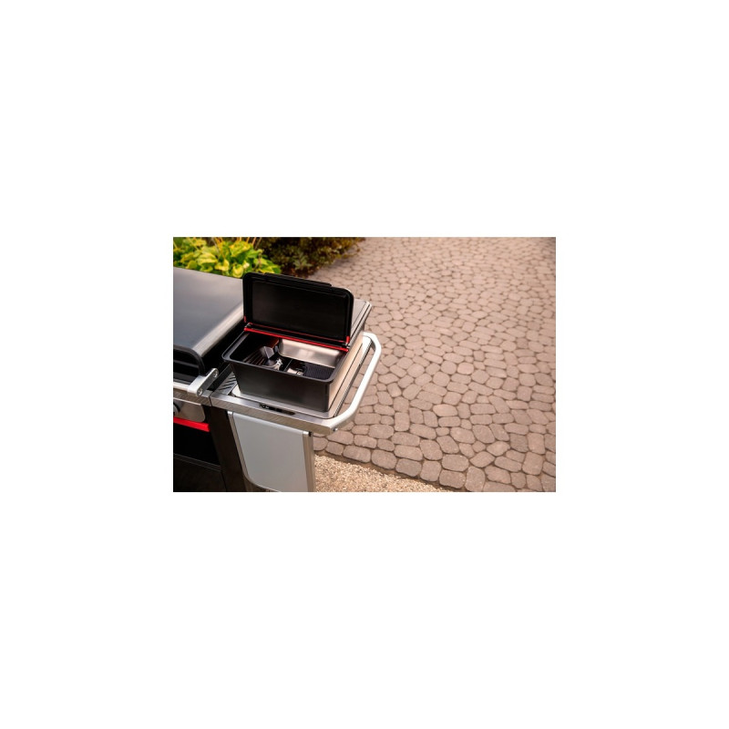 Weber Works Aufbewahrungsbehälter, einsetzbar in Seitentisch(schwarz, für SLATE GPD Premium Plancha)