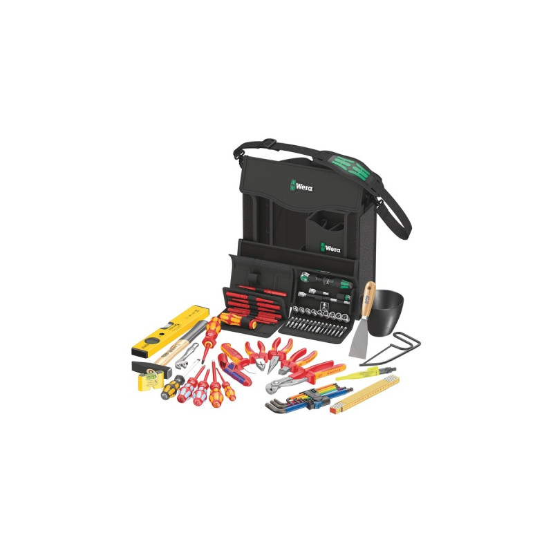 Wera 2go E 1 Werkzeugsatz für Elektroinstallationen, Werkzeug-Set(schwarz, 73-teilig)