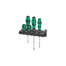 Wera 300/7 Mix 2 Schraubendreher-Satz Kraftform Plus(schwarz/grün, 7-teilig, Lasertip)