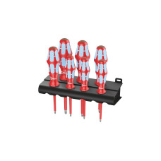 Wera 3167 i/7 TORX Schraubendrehersatz, Edelstahl + Rack(rot/blau, 7-teilig)