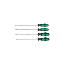 Wera 335/350/355/4 Schraubendrehersatz Kraftform Plus, lang(schwarz/grün, Kraftform Plus, Lasertip)
