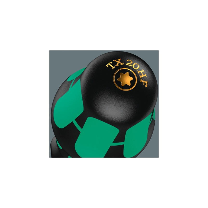 Wera 367/7 TORX HF Schraubendrehersatz Kraftform Plus + Rack(schwarz/grün, 7-teilig, mit Haltefunktion)