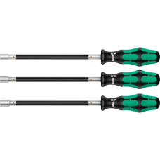 Wera 391/3 Schlauchklemmen-Schraubendrehersatz(schwarz/grün, 3-teilig, mit flexiblem Schaft)