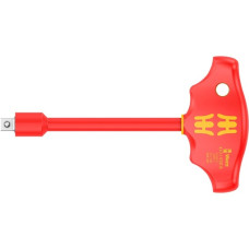 Wera 410 i VDE B Quergriff-Adapterschraubendreher, isoliert(rot/gelb, 3/8" mit Kugelsicherung)