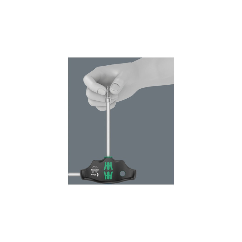 Wera 454/10 HF Set Imperial 2 Quergriff-Schraubendreher + Rack, 10-teilig(schwarz/grün, zöllig, mit Haltefunktion)