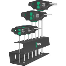 Wera 454/7 HF Set 2 Quergriff-Schraubendreher + Rack, 7-teilig(schwarz/grün, mit Haltefunktion)
