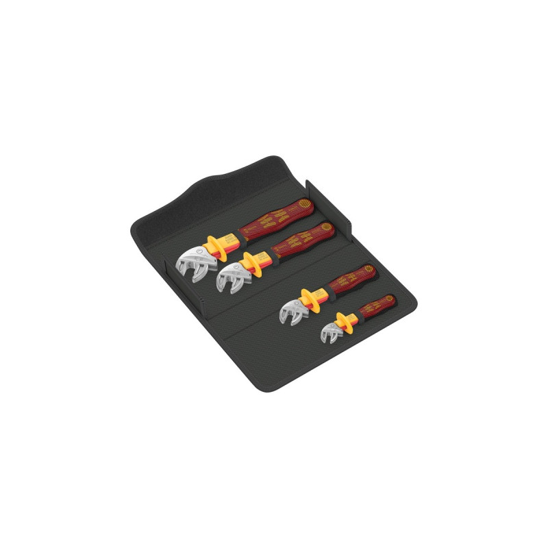 Wera 6004 Joker 4 Set 1 VDE, für SW 7-19, Schraubenschlüssel(rot/gelb, 4-teilig)
