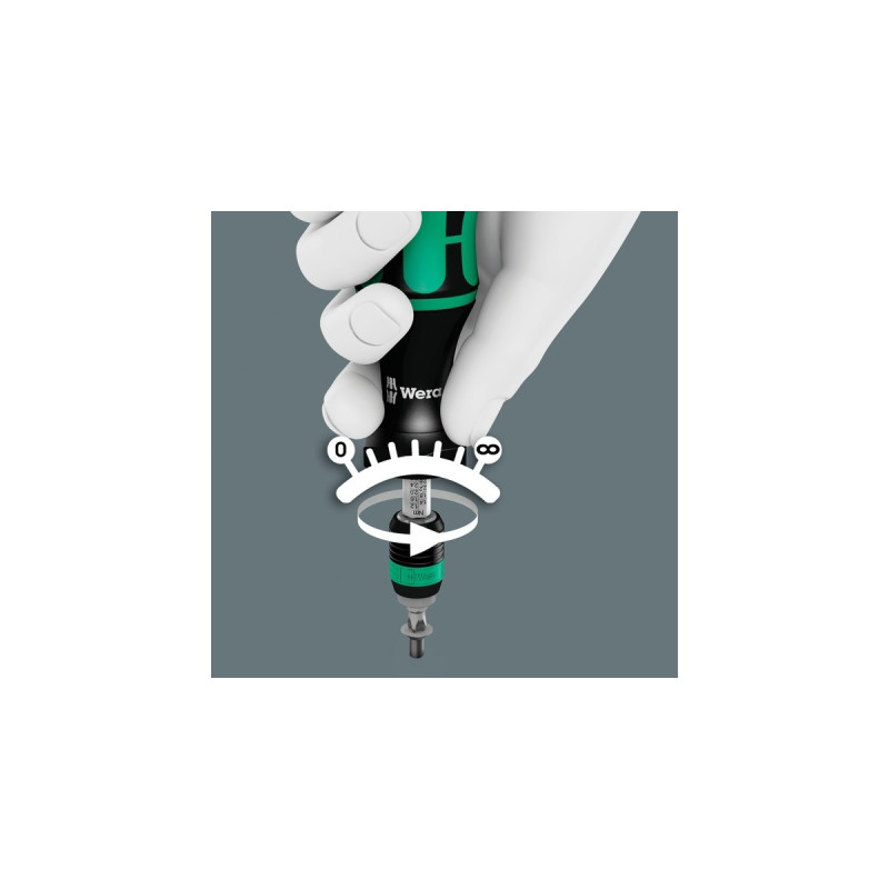 Wera 7440/41 Kraftform Drehmomentschraubendreher-Satz 0,3-3,0Nm(schwarz/grün, 26-teilig, mit Rapidaptor Schnellwechselfutter)