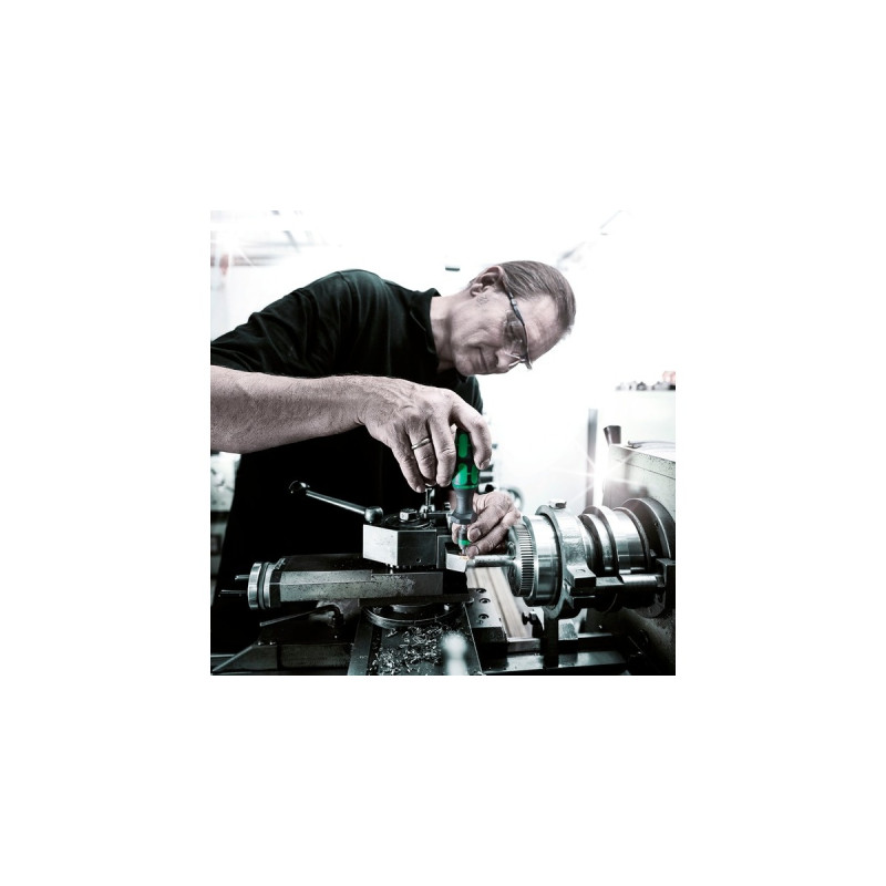 Wera 7440/41 Kraftform Drehmomentschraubendreher-Satz 0,3-3,0Nm(schwarz/grün, 26-teilig, mit Rapidaptor Schnellwechselfutter)