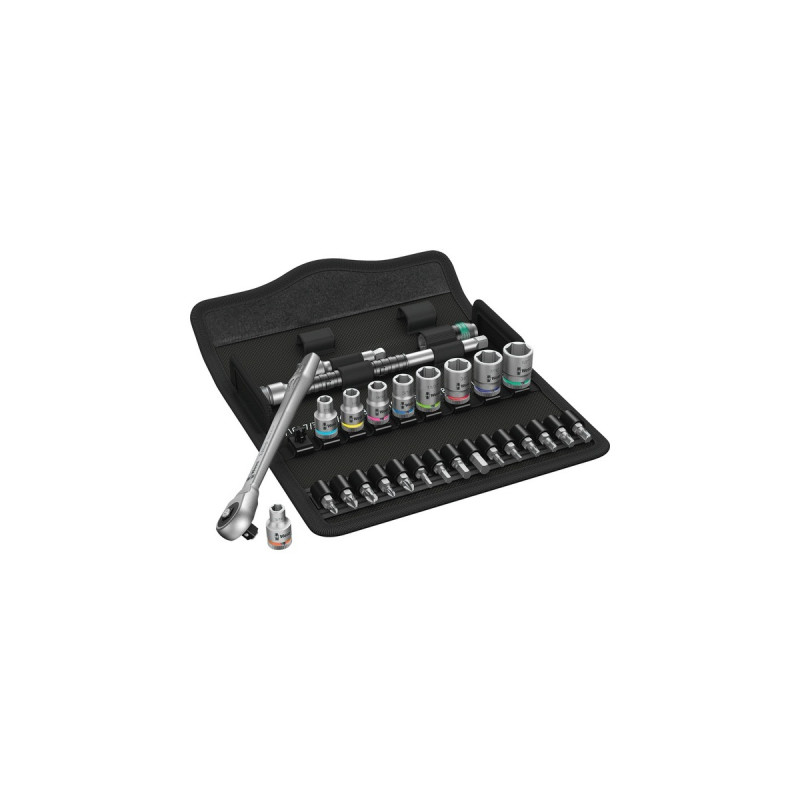 Wera 8100 SA 10 Zyklop Metal-Knarrensatz, zöllig, 1/4