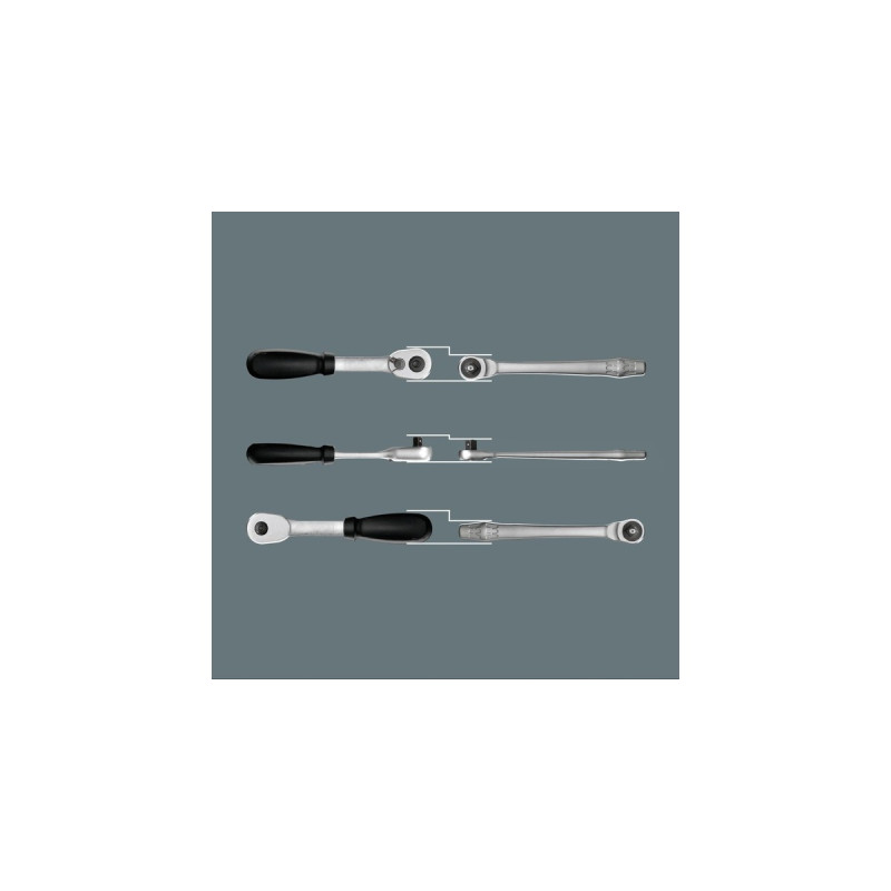 Wera 8100 SA 10 Zyklop Metal-Knarrensatz, zöllig, 1/4