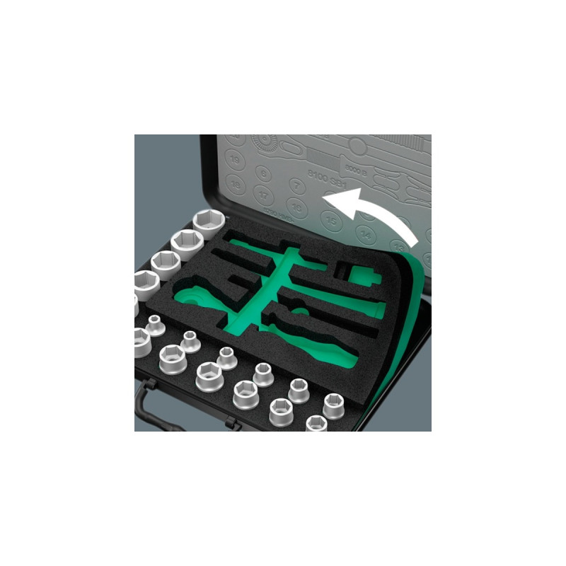 Wera 8100 SA 4 Zyklop Speed-Knarrensatz, zöllig, 1/4