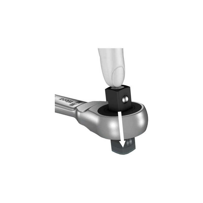 Wera 8100 SC 10 Zyklop Speed-Knarrensatz, zöllig, 28‑teilig, Werkzeug-Set(schwarz/grün, 1/2